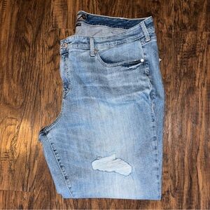 Torrid Jeans Plus Size 24 Crop Boyfriend Vintage Stretch High Rise Denim